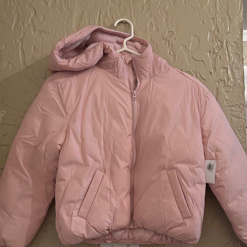 Old Navy Pink Water-Resistant Puffer Jacket for Girls NWT
